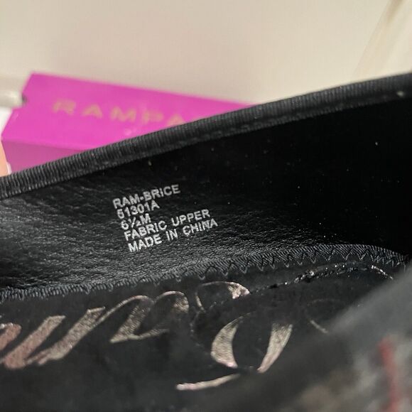 Rampage Ram Brice Black Gray Plaid Flats Bow Pointed Toe Slip On Womens 6.5M - Picture 8 of 9